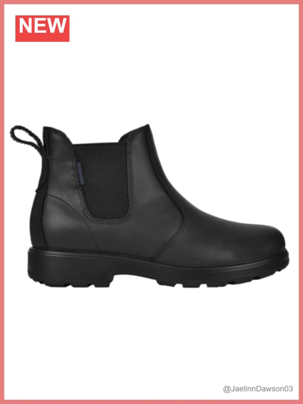 Waterproof Leather Chelsea Ankle Boots Women Slip-On Comfortable